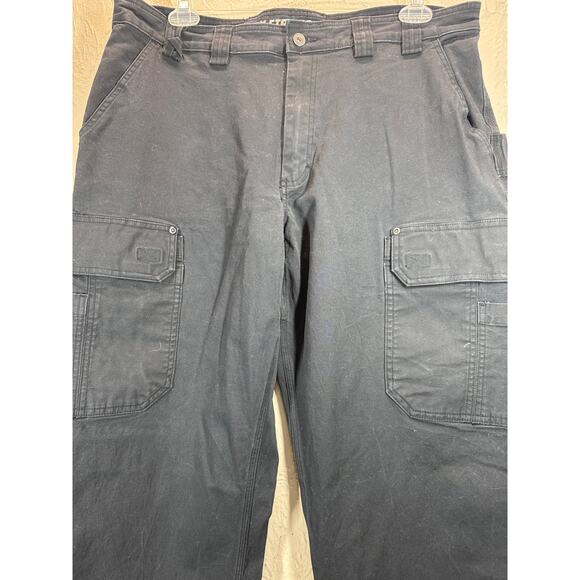 Duluth Trading Company Flex Fire Hose Black Cargo Work Pants Men’s Size 40x34 - Picture 4 of 6